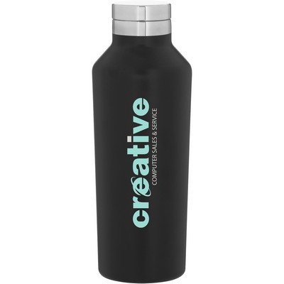 16.9 oz h2go Manhattan Water Bottle (Matte Black)